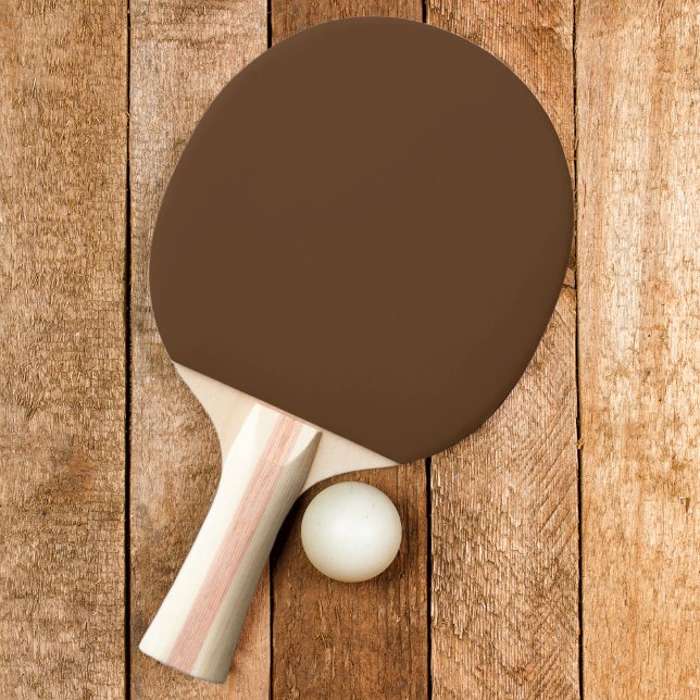 Raquete De Ping Pong Marrom Escuro de Floresta Profunda Sólido (Criador carregado)
