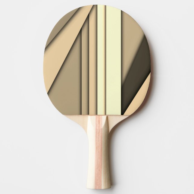 Raquete De Ping Pong Marrom Monocromático Moderno (Frente)