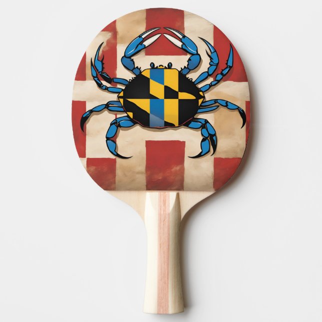 Raquete De Ping Pong Maryland Blue Crab (Frente)
