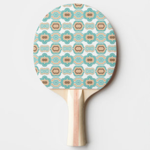 Raquete De Ping Pong Medalhão azul/tan/marrom colorido