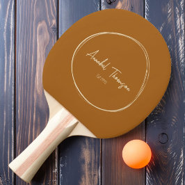 Raquete De Ping Pong Meio-Século Moderno Areia Queimada com Nome