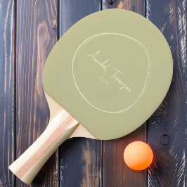 Raquete De Ping Pong Meio-Século Moderno Poeira Salvia com Nome