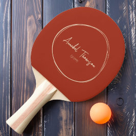 Raquete De Ping Pong Meio-Século Moderno Siena Queimada com Nome