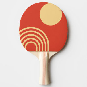 Raquete De Ping Pong Meio século Sol Moderno e Linha Arco-íris