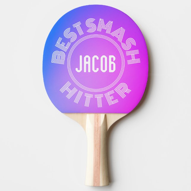Raquete De Ping Pong MELHOR design Simples de Gradiente SMASH HITTER (Frente)