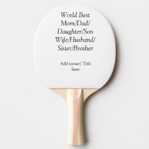 Raquete De Ping Pong Melhor mãe marido esposa pai filho