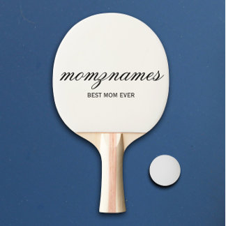 Raquete De Ping Pong Melhor Mãe Personalizada Nome De Caligrafia