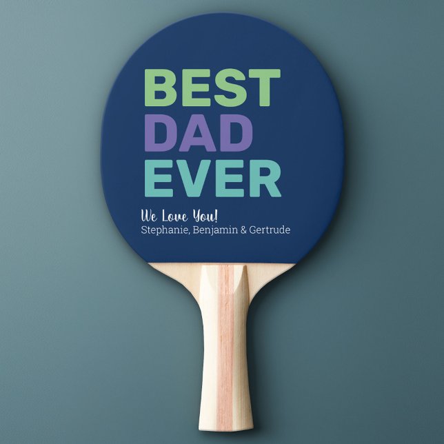 Raquete De Ping Pong Melhor Pai de sempre - Saudação Whimy (Custom Ping Pong Paddle)