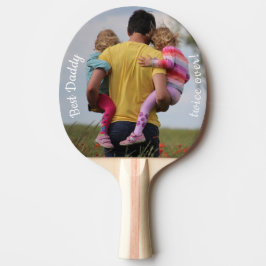 Raquete De Ping Pong Melhor Pai duas vezes sobre fotos personalizadas d