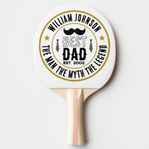 Raquete De Ping Pong Melhor Pai O Homem Mito Dia de os pais de Legenda