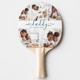 Raquete De Ping Pong Melhor Papai do Mundo  Colagem de Fotos Presente d