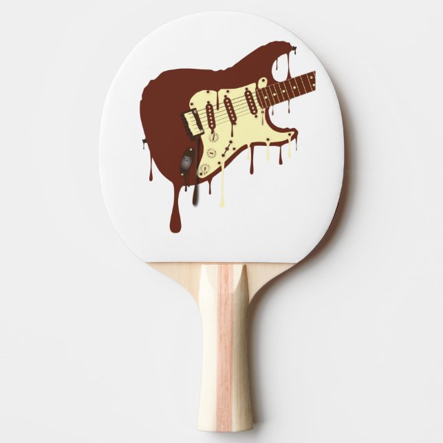 Raquete De Ping Pong Melting Chocolate Guitar (Frente)