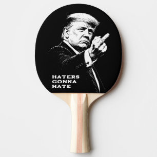 Raquete De Ping Pong Meme Engraçado Trump Dedo do Meio 2026