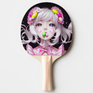 Raquete De Ping Pong Menina de páscoa/anime primavera