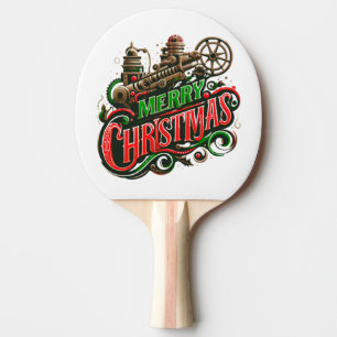 Raquete De Ping Pong Merry Christmas steampunk