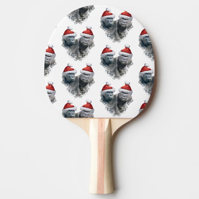 Raquete De Ping Pong Merry Gorilla Christmas (Frente)