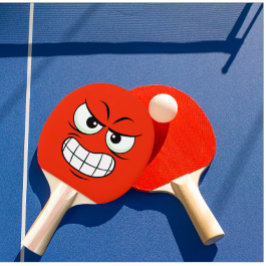 Raquete De Ping Pong Mesa personalizada moderna com cara irritada