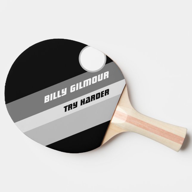 Raquete De Ping Pong Mesa Tênis TRY HARDER (Lateral)