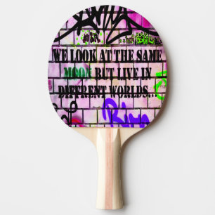 Raquete De Ping Pong Mesma Lua Diferentes Mundos Grafite Colorido