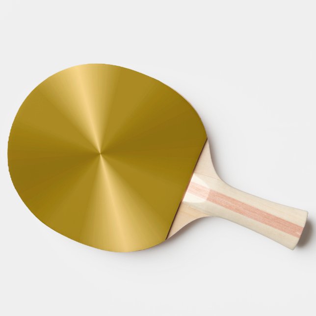 Raquete de Ping Pong Metálica Dourada (Lateral)