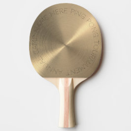 Raquete De Ping Pong Metálico Dourado Personalizado