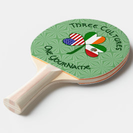 Raquete De Ping Pong Mexicano Irish American Flag Shamrock Personalizad