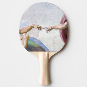 Raquete De Ping Pong Michelangelo - Criação de Adão Isolado