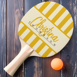 Raquete De Ping Pong MidCentury Polo Amargo Amargo Calor Nome Girassol