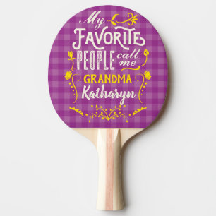Raquete De Ping Pong Minhas Pessoas Favoritas Me Chamam De Avó Roxo Gi