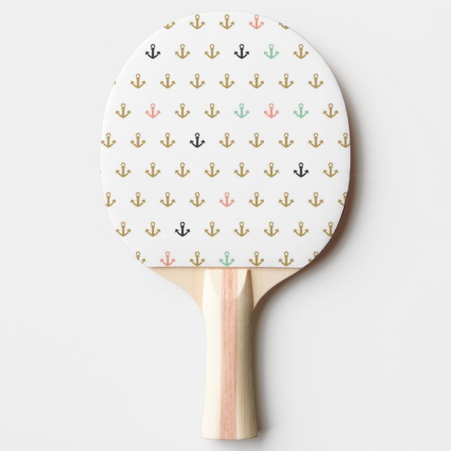 Raquete De Ping Pong Mini teste padrão da âncora (Frente)