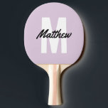 Raquete De Ping Pong Minimalista do Nome Simples Moderno do Monograma<br><div class="desc">Monograma moderno combinado com letra de escrita manual.</div>