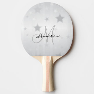 Raquete De Ping Pong Minimalista Moderno Prata Personalizado Único Fofo