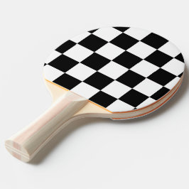 Raquete De Ping Pong Minimalista Xadrez Retro – Streetwear Monocromátic