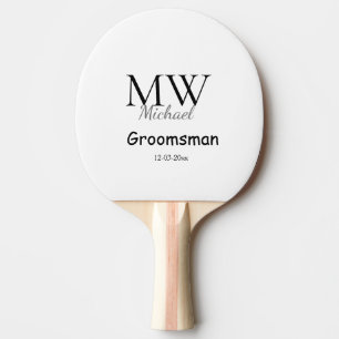 Raquete De Ping Pong mínimos de padrinho de casamento de nome simples 