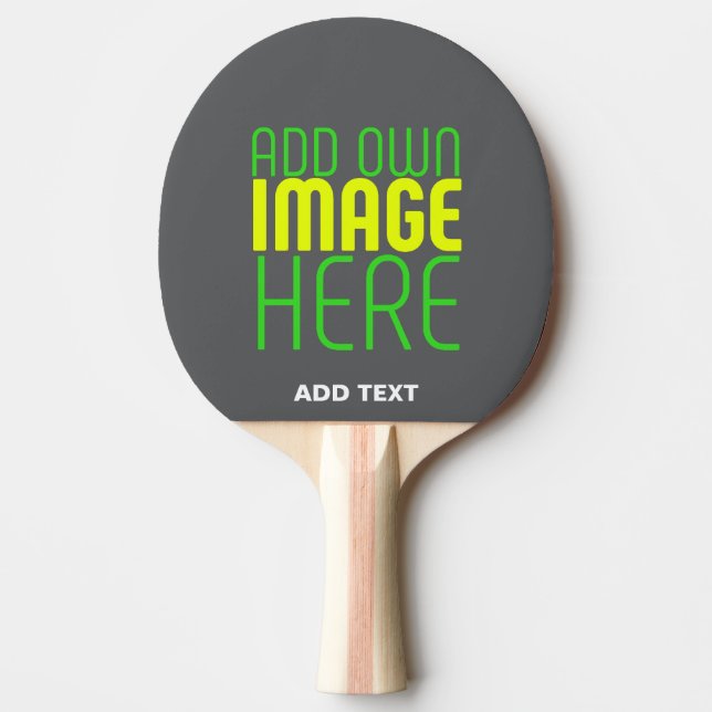 RAQUETE DE PING PONG MODELO DE TEXTO DE IMAGEM DE CINZA SIMPLES EDITÁVE (Frente)