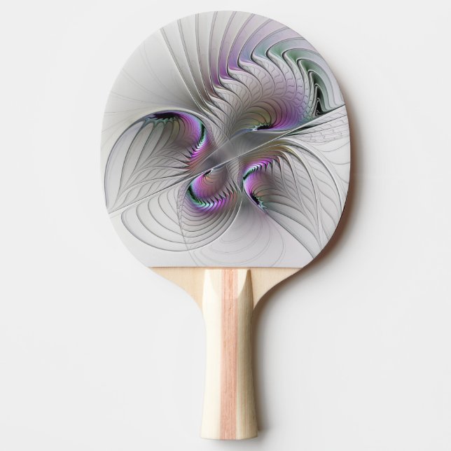 Raquete De Ping Pong Modern Abstrato Shy Fantasy Figura Arte Fractal (Frente)