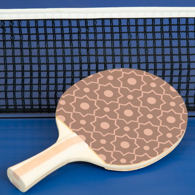 Raquete De Ping Pong Modern Mocha Mousse Forma Geométrica Rosa Dusty (Insitu)