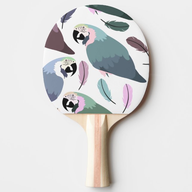 Raquete De Ping Pong Modern Parrots Tropical Pattern  (Frente)