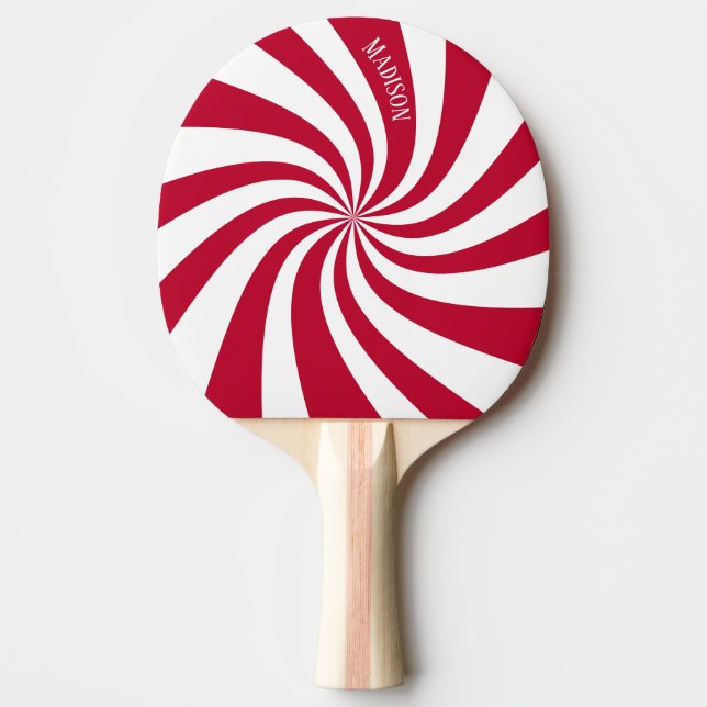Raquete De Ping Pong Modern Spiral Swirl Magneta (Frente)