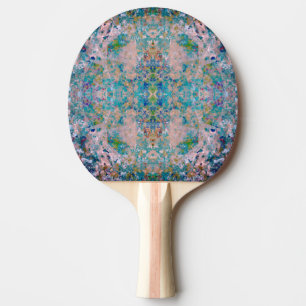 Raquete De Ping Pong Moderno De Um Tipo De Abstrato Com Cores De Sangri
