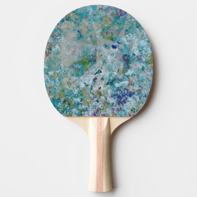 Raquete De Ping Pong Moderno Original Um Design De Arte Abstrato (Frente)