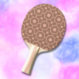 Raquete De Ping Pong Moderno Pó de Mousse Mocha Rosa Empoeirado Forma G