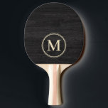 Raquete De Ping Pong Modest Dark Wood Monogram<br><div class="desc">Modest Dark Wood Monogram Ping Pong Paddle carries a quiet elegance that feels both personal and timeless. The deep dark wood tone creates a warm and grounded presence, while the subtle monogram detail adds a sense of identity that feels thoughtful rather than loud. Its refined simplicity pairs effortlessly with the...</div>