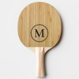 Raquete De Ping Pong Monograma Bambu Escuro