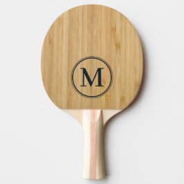 Raquete De Ping Pong Monograma Bambu Escuro