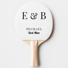 Raquete De Ping Pong Monograma Casado Melhor Homem Presente Personaliza