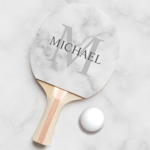 Raquete De Ping Pong Monograma clássico personalizado e aparência de 