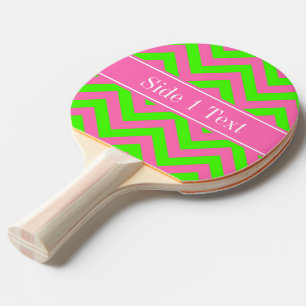 Raquete De Ping Pong Monograma conhecido quente do LG Chevron do verde