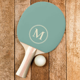Raquete De Ping Pong Monograma Cor Aqua Reef Sólido