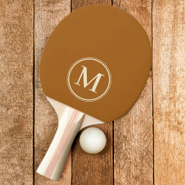 Raquete De Ping Pong Monograma Cor Areia Queimada Sólida
